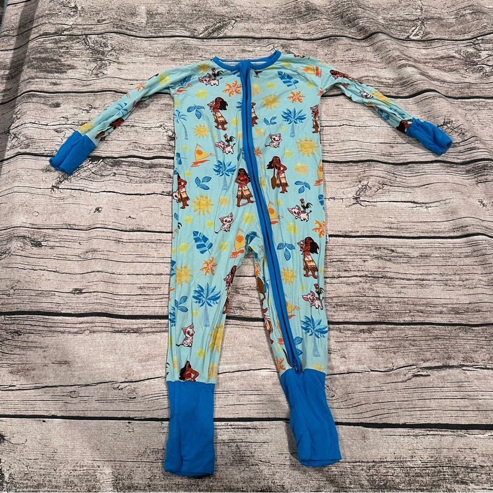 Little Sleepies Bamboo Sleeper Discontinued Moana Print Unisex Size 6-12 Months